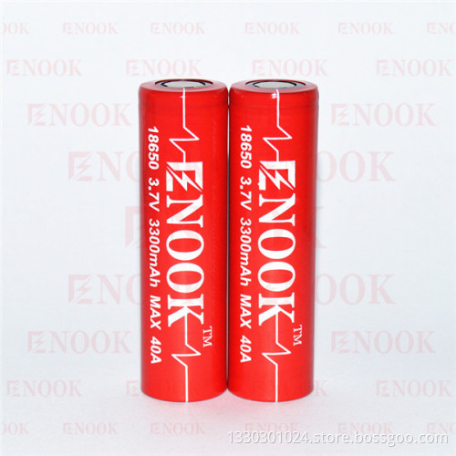 Huge stock Enook 3300mah 18650 imr battery enook 18650 battery 40A for vape mod pk vtc4 vtc5